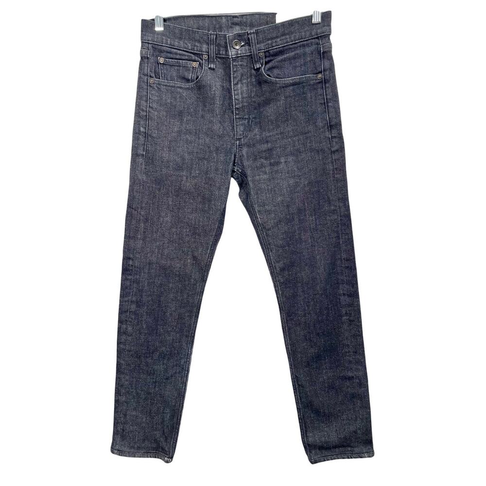 Rag & Bone Men's Slim-Straight Ankle Jeans Black Stone Wash Size 29x27
